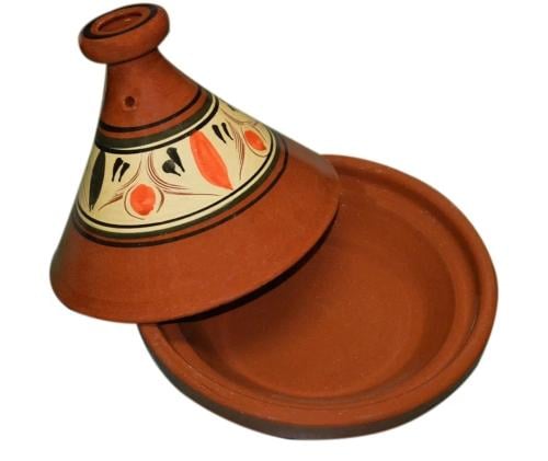 Red Glazed Moroccan Serving Tajine