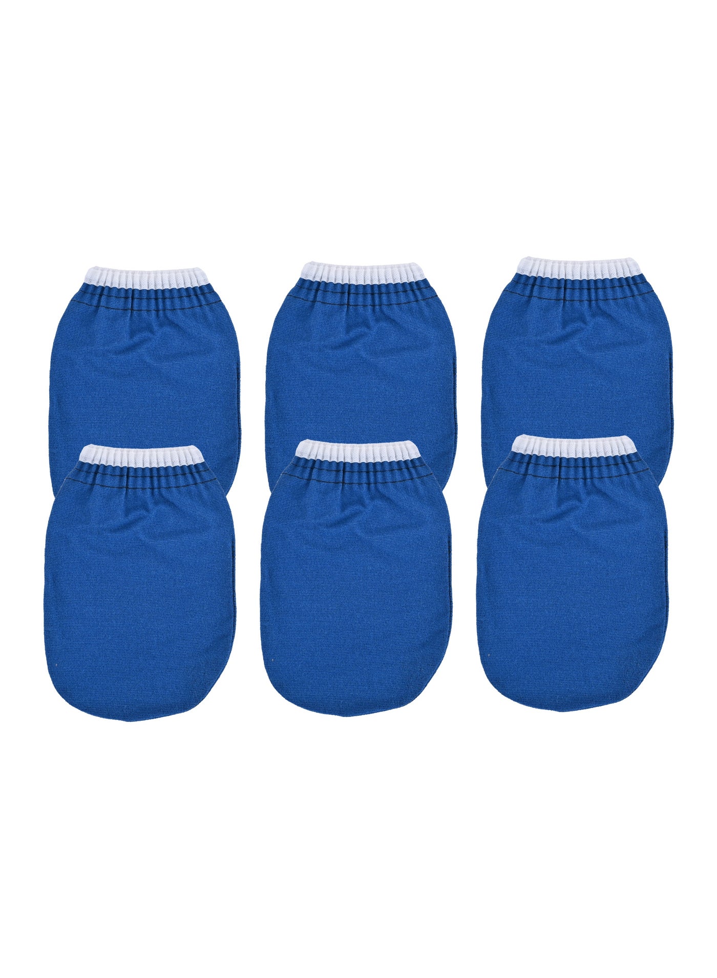 Moroccan Bath Pure Loofah Strong, Blue, Natural Body Scrubber for Dead Skin Removal Original from Morocco Pack Of (6 Pcs)
